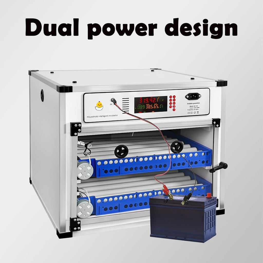 Eggs Incubator ï¼136 Eggs Automatic Incubator for Hatching Eggs, with Automatic Egg Turning and Temperature Humidity Control, Poultry Hatching Incubator for Chicken Quail Bird Duck Goose