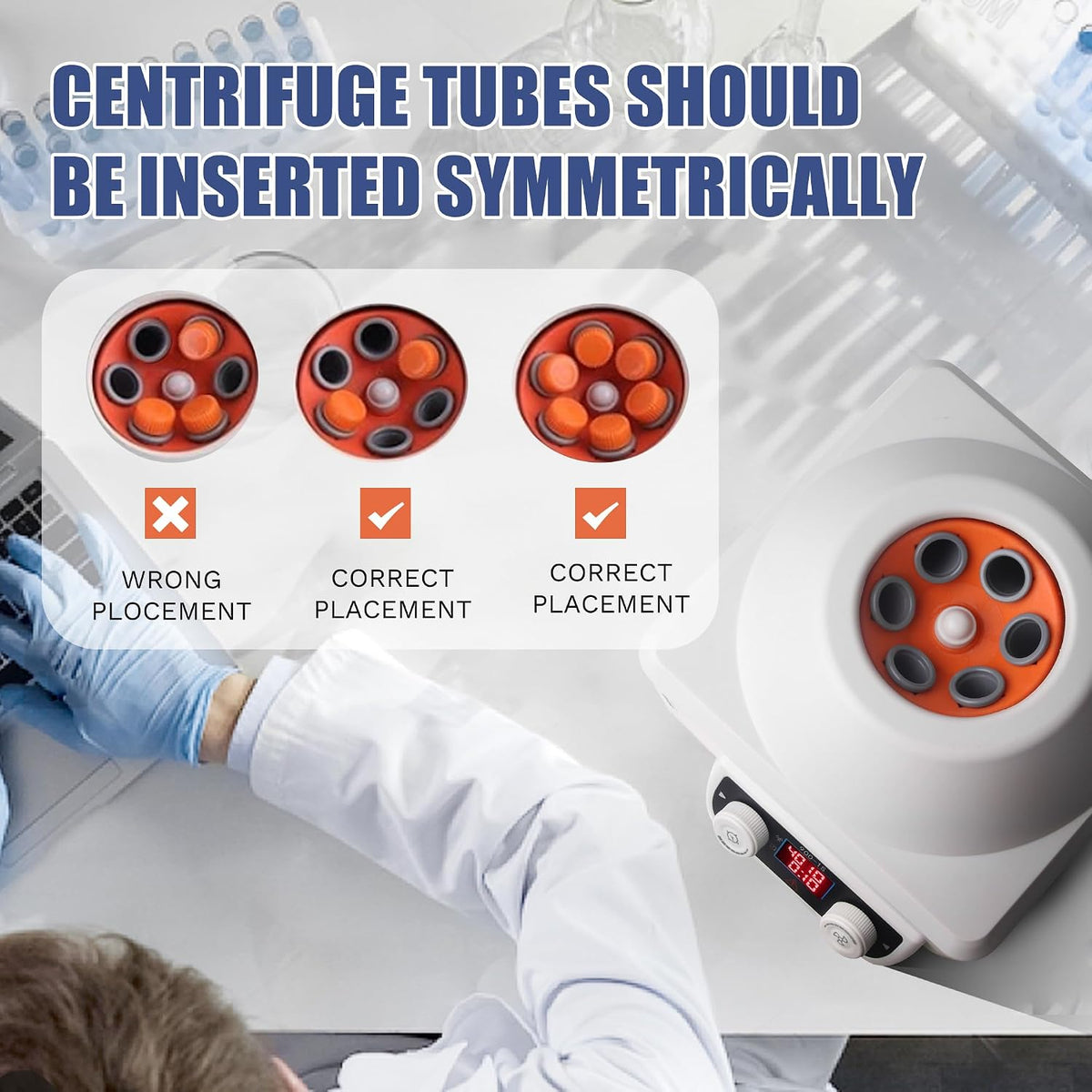 Cekegon 6x10ml Centrifuge, 4000rpm PRP Centrifuge Machine 1795xg 1-99min
