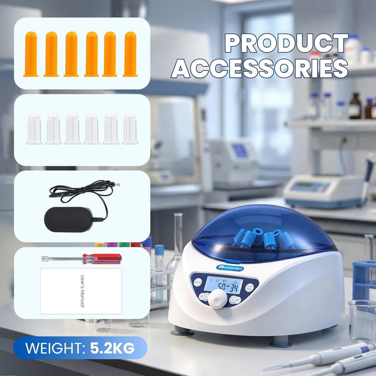Mxmoonant Centrifuge Machine, Lab PRP Benchtop Desktop Centrifuges