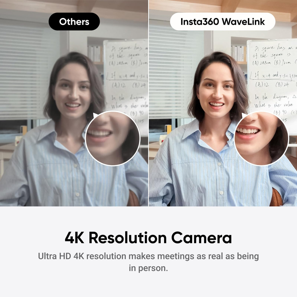 Insta360 Link 2 - PTZ 4K Webcam for PC/Mac, 1/2" Sensor, AI Tracking, HDR, AI Noise-Canceling Mic, Gesture Control for Streaming, Video Calls, Gaming, Works with Zoom, Teams, Twitch & More