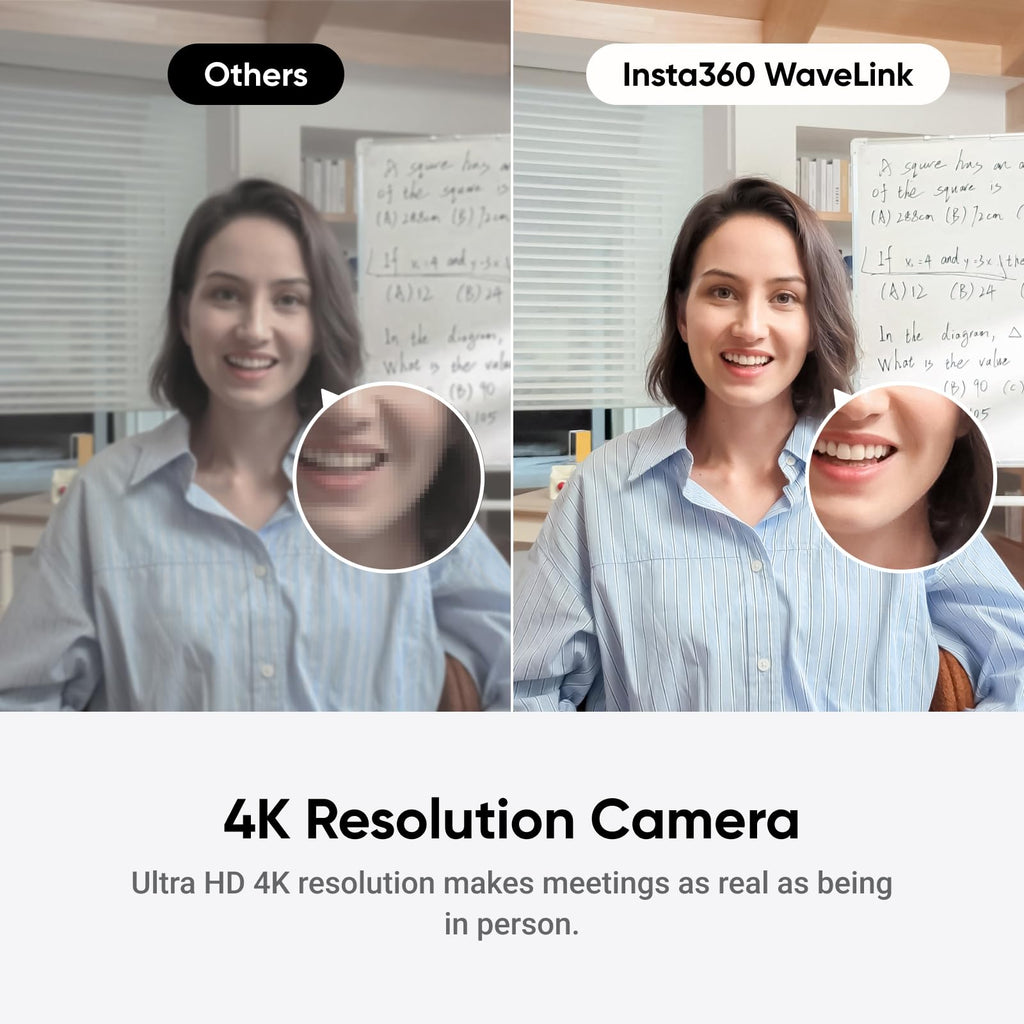 Insta360 Link 2 - PTZ 4K Webcam for PC/Mac, 1/2" Sensor, AI Tracking, HDR, AI Noise-Canceling Mic, Gesture Control for Streaming, Video Calls, Gaming, Works with Zoom, Teams, Twitch & More