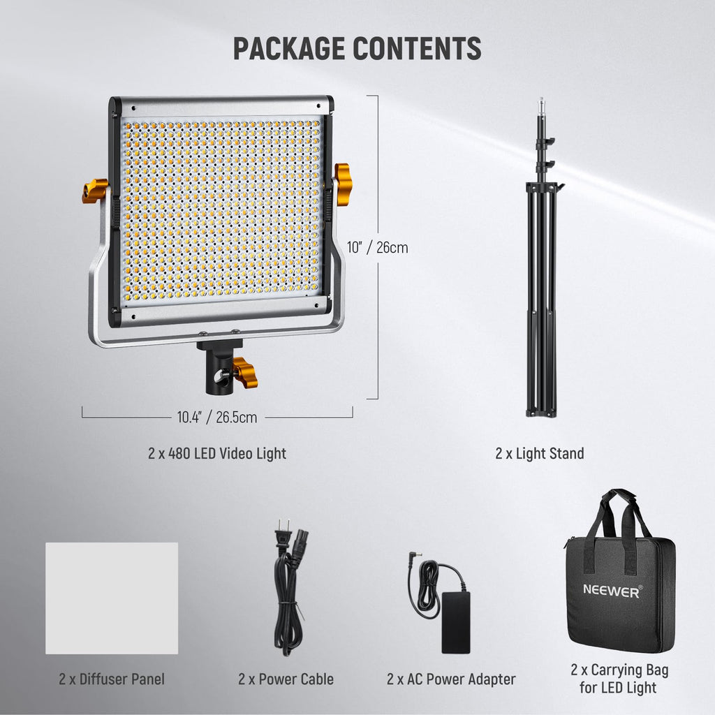 NEEWER 660 PRO RGB LED Video Light with App Control/Barn Door/U Bracket