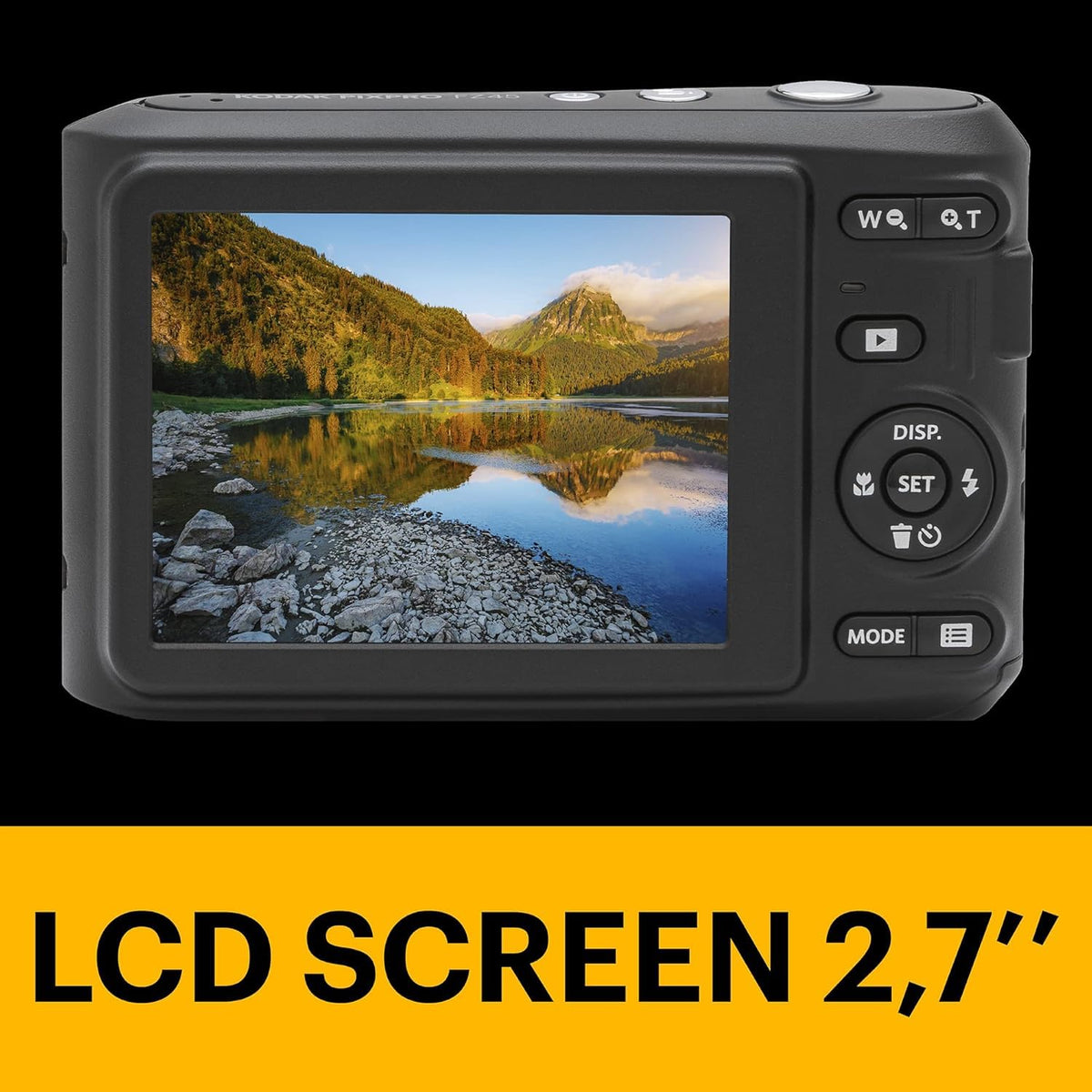 KODAK PIXPRO FZ45 16MP Compact Digital Camera, 4X Optical Zoom, AA, Black
