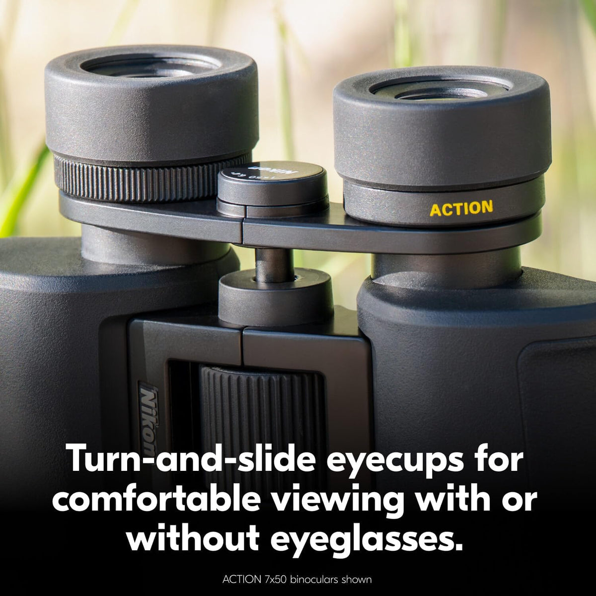 Nikon Action 8x42 Binocular | Multilayer-Coated Nikon Optics, Bright, Wide View, 8X Power, Turn-and-Slide Adjustable eyecups and Tripod-Ready Porro-Prism Design