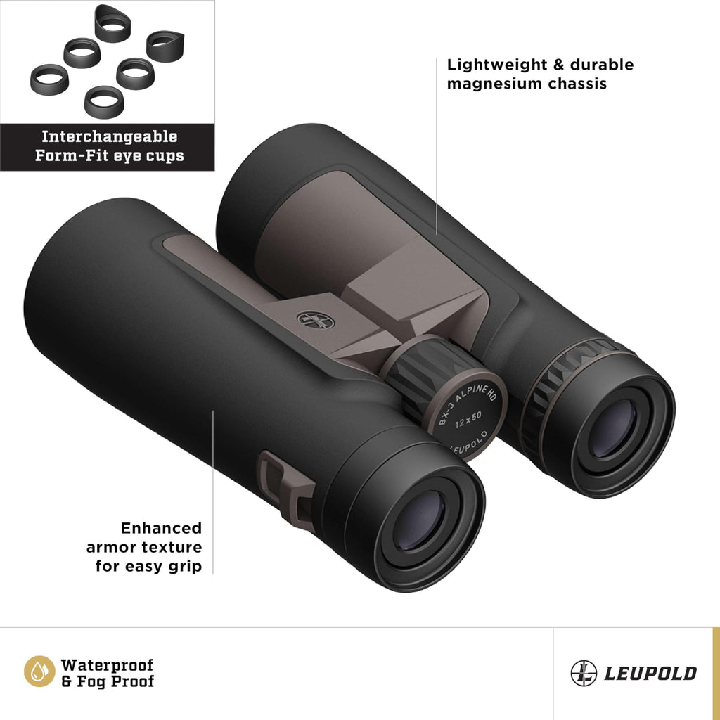 Leupold BX-3 Alpine HD Binoculars, 12x50mm (187992)