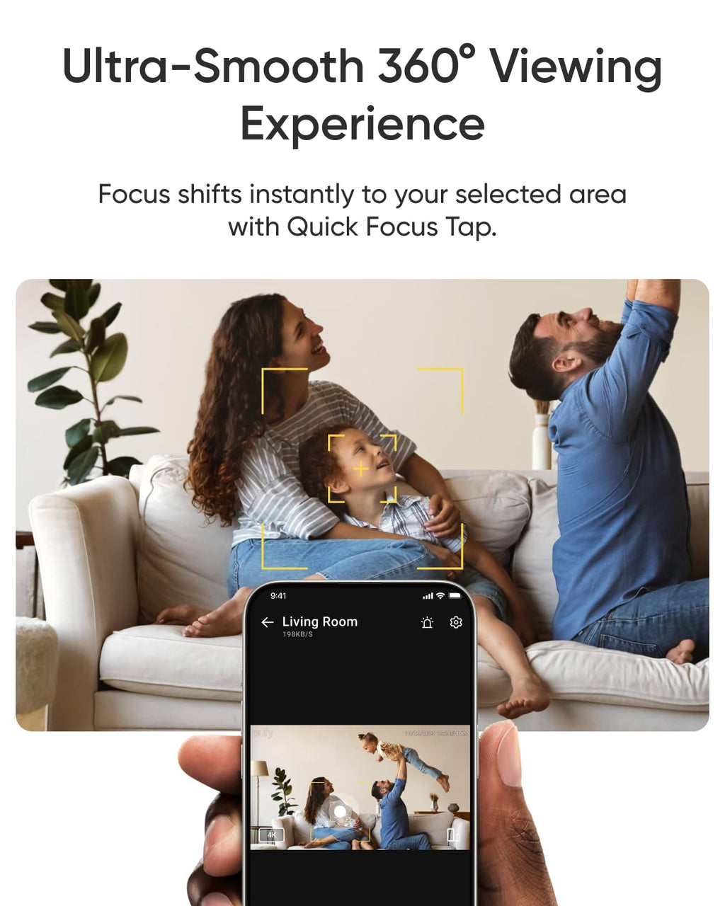 eufy Security 4K Indoor Camera E30, No Subscription, Pan and Tilt