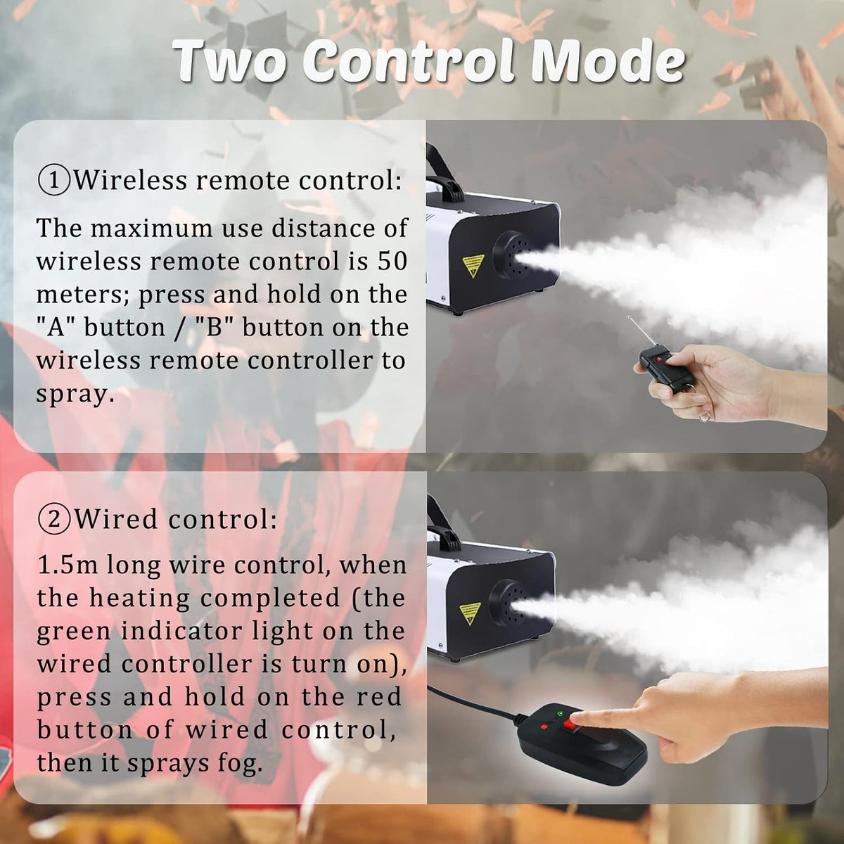 Telbum DJ Lights with Stand and 1500W Fog Machine, Make a Party Show