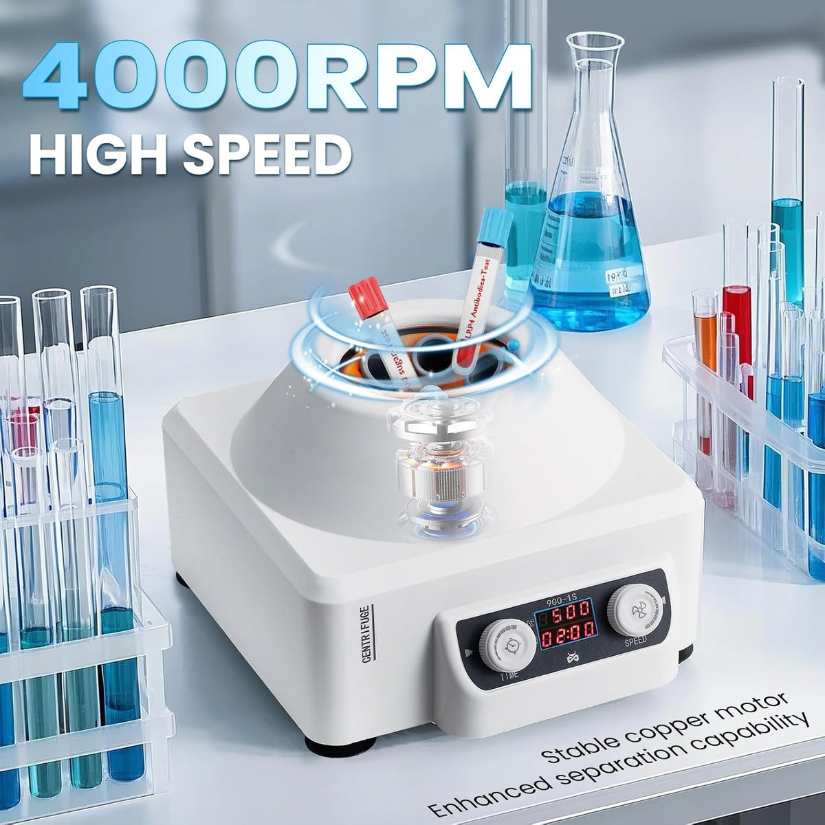 Mxmoonant Centrifuge Machine, 4000RPM Lab Benchtop PRP Centrifuges
