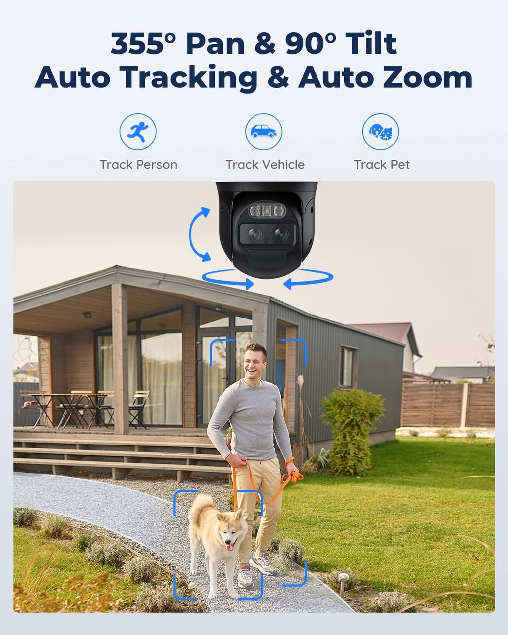 REOLINK 4K Dual Lens Cellular Security Camera Outdoor, Solar Wireless PTZ