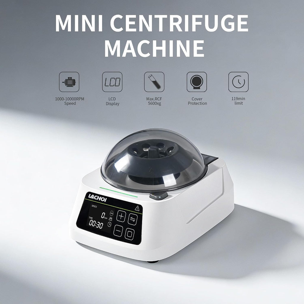 Mini Centrifuge Machine for Microtubes LCD 1000-10000RPM 5600Ãg RCF