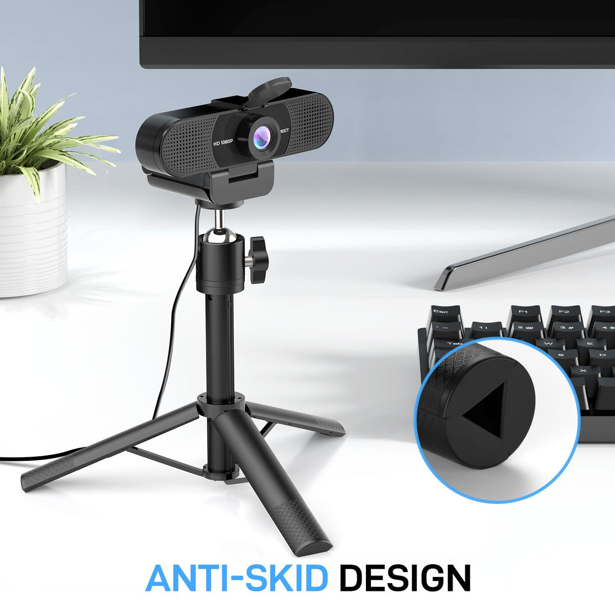 EMEET C960 Ultra 4K Webcam for Mac & PC, 1/1.5" Large Sensor, Metal Body