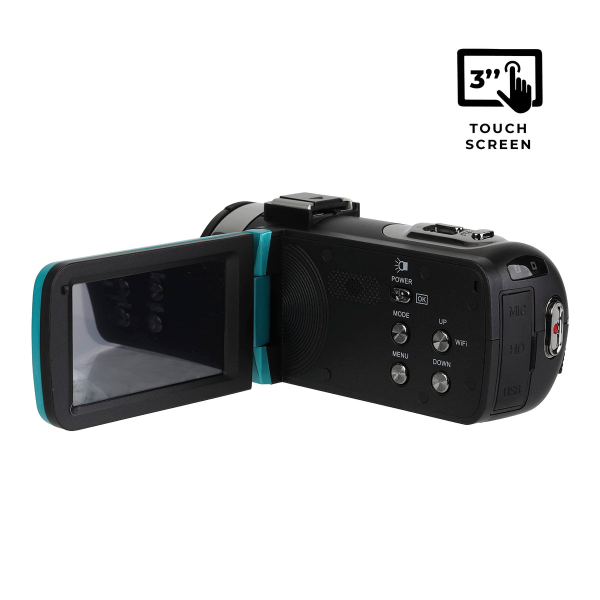 Vivitar 4K Video Camera, Wi-Fi Ultra HD Camcorder with 18x Digital Zoom, 3â IPS Touchscreen Video Recorder with Night Vision, Vlogging Camera with 3.5mm Microphone Jack, Rechargeable, SD Card Slot