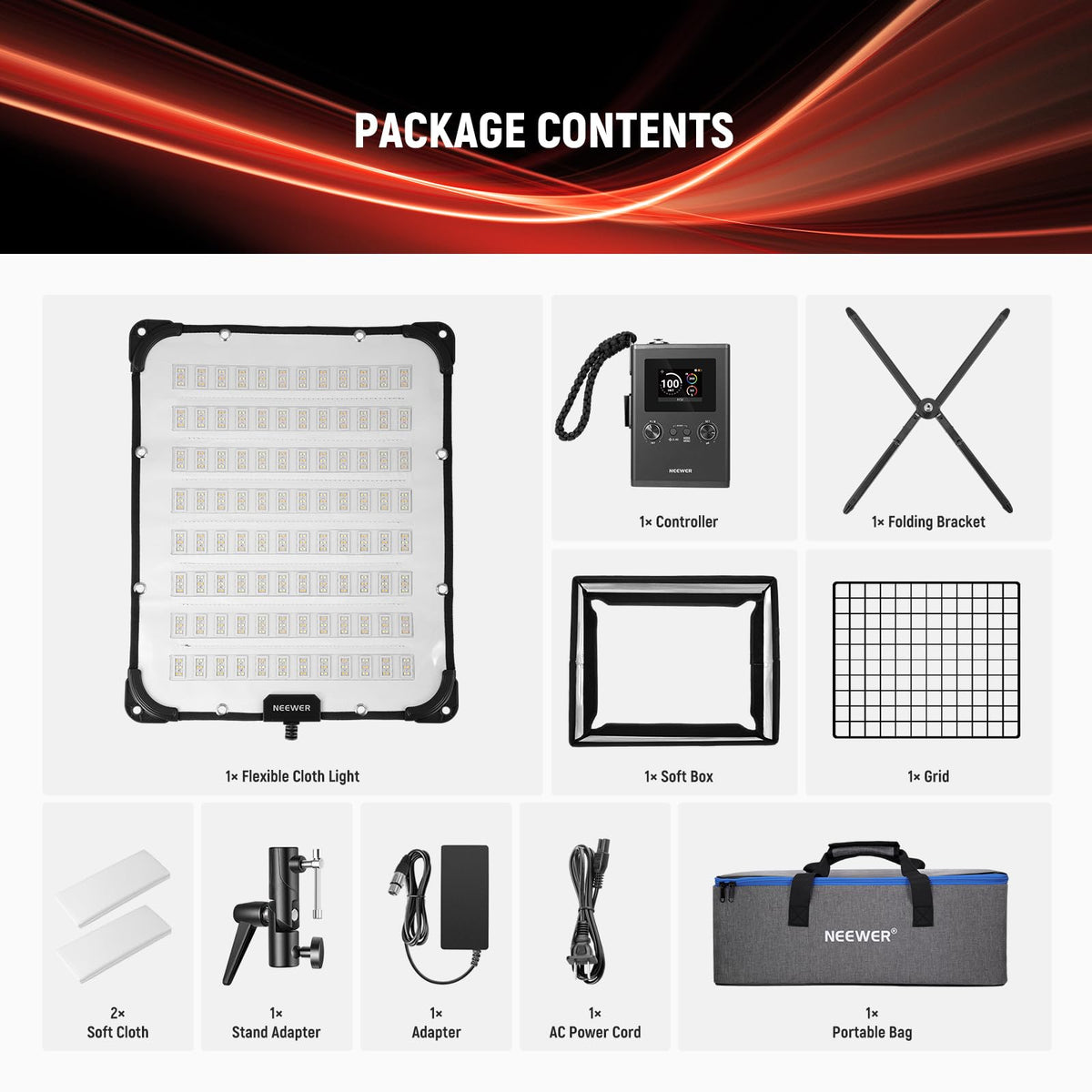 NEEWER 660 PRO RGB LED Video Light with App Control/Barn Door/U Bracket