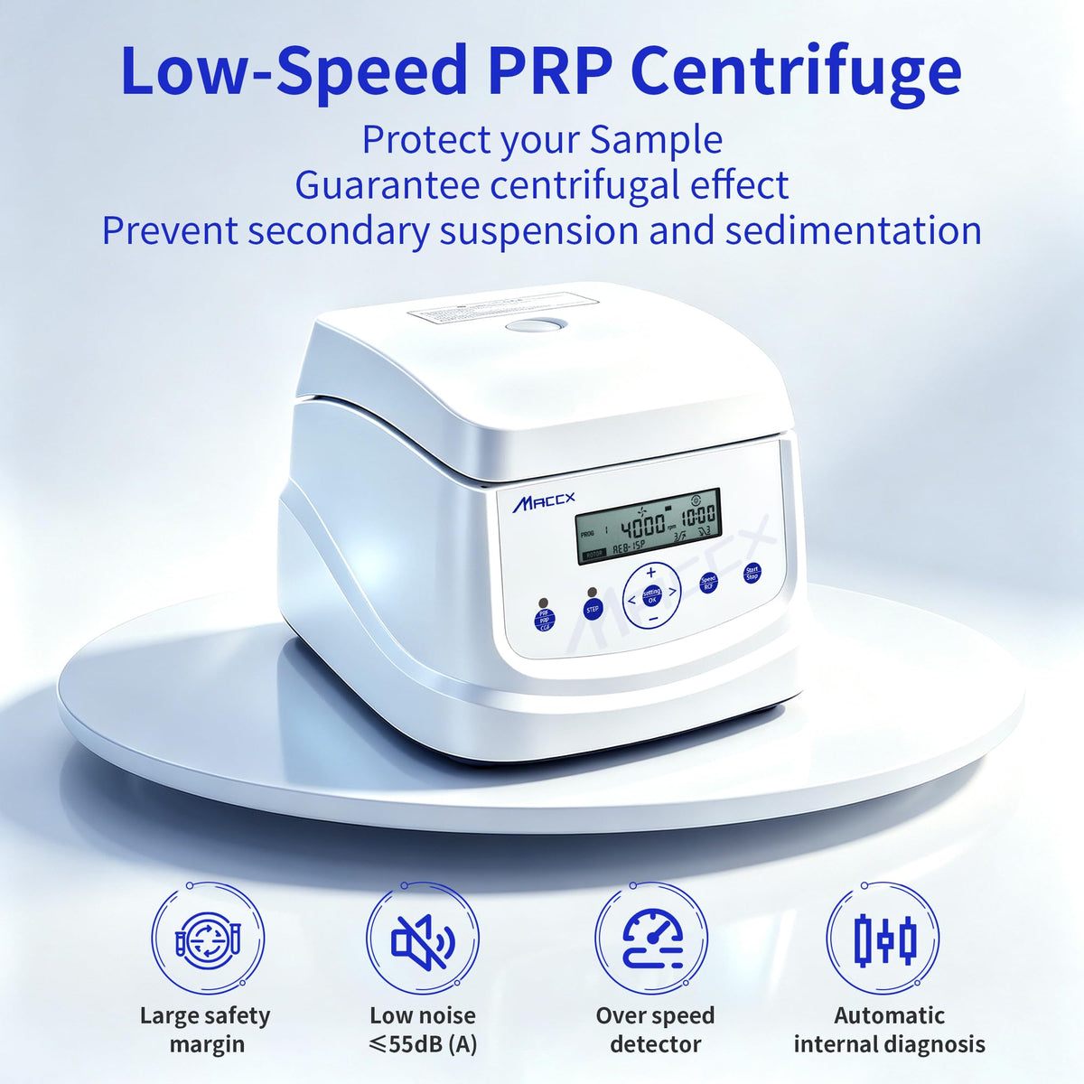 Lab PRP PRF Benchtop Low Speed Centrifuge Machine,300-5000RPM