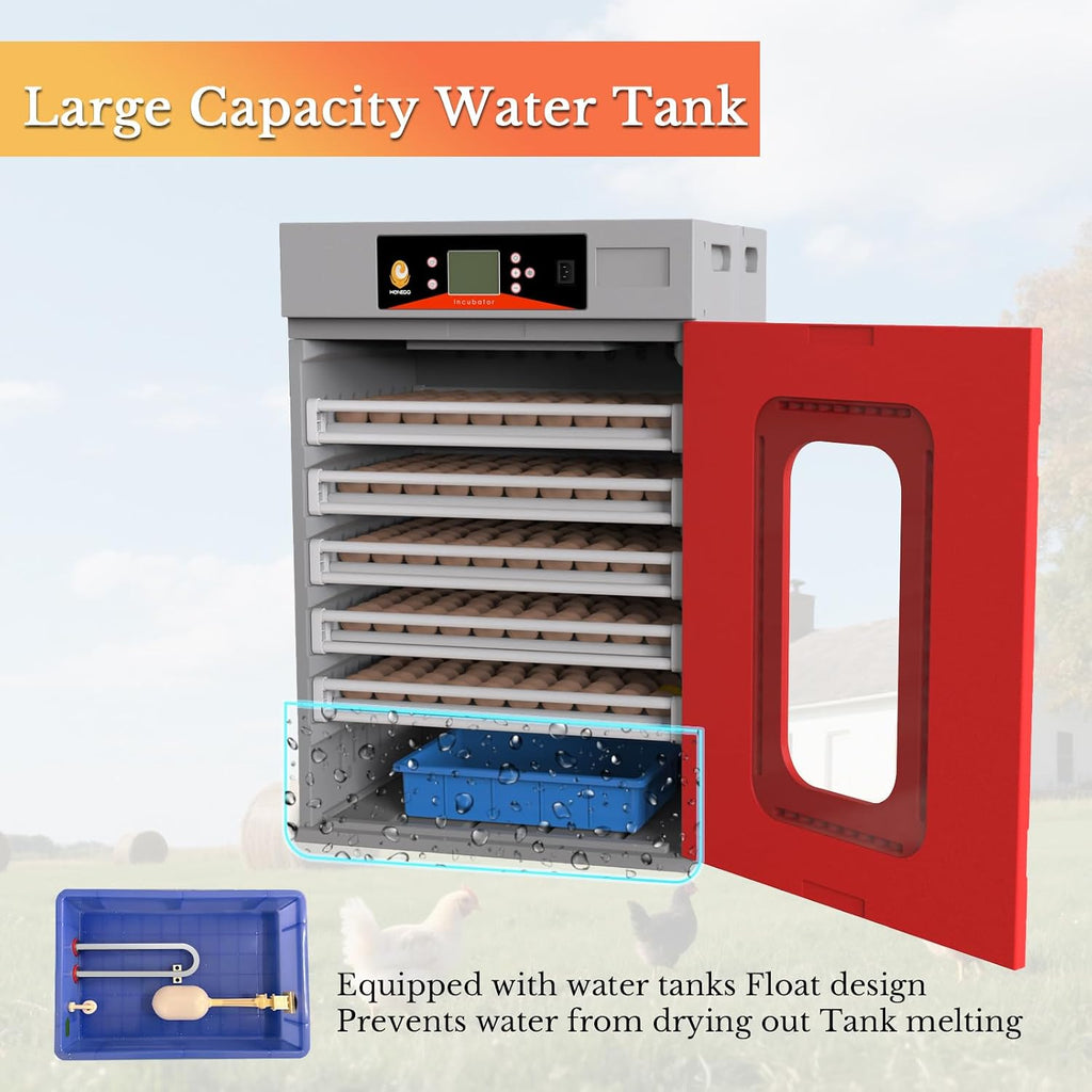400 Eggs Incubator ï¼Automatic Incubator for Hatching Eggs, with Automatic Egg Turning and Temperature Humidity Control, Poultry Hatching Incubator for Chicken Duck Goose Quail Bird