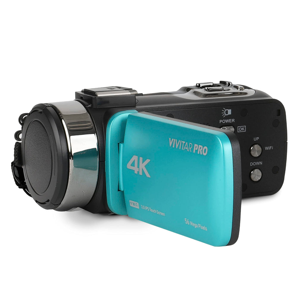 Vivitar 4K Video Camera, Wi-Fi Ultra HD Camcorder with 18x Digital Zoom, 3â IPS Touchscreen Video Recorder with Night Vision, Vlogging Camera with 3.5mm Microphone Jack, Rechargeable, SD Card Slot