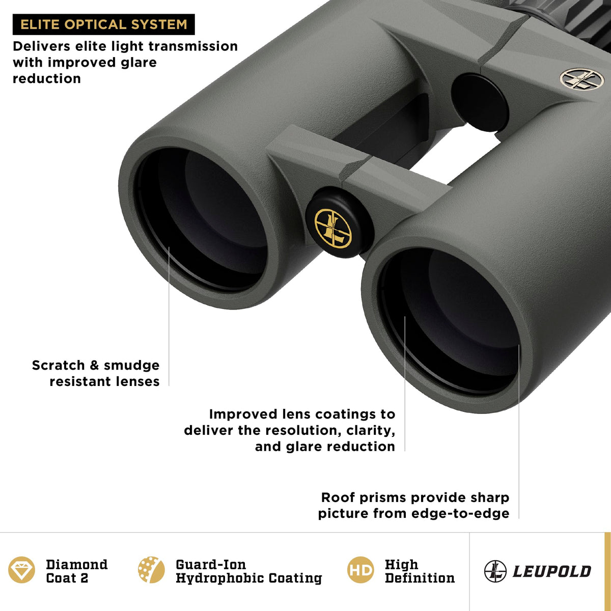 Leupold BX-4 Pro Guide HD Binoculars, 10x42mm Gen 2 (184761)