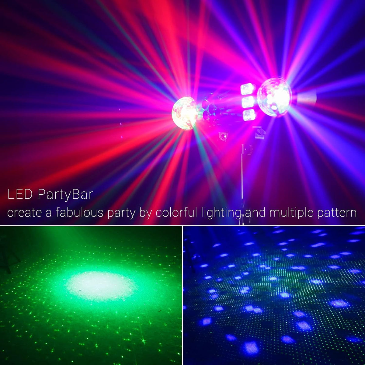 Telbum DJ Lights with Stand and 1500W Fog Machine, Make a Party Show