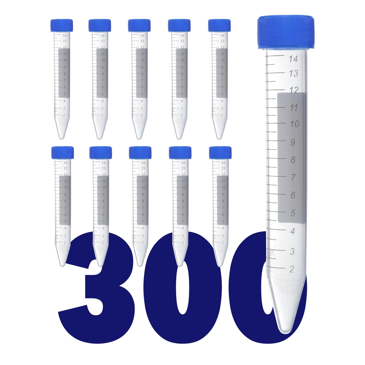 Kashi Scientific 50mL Self Standing Centrifuge Tubes with Screw Cap Lid, Lab Grade Polypropylene Plastic, Skirted, Printed Graduation, Write-on Spot [50mL Self-Standing, 500]