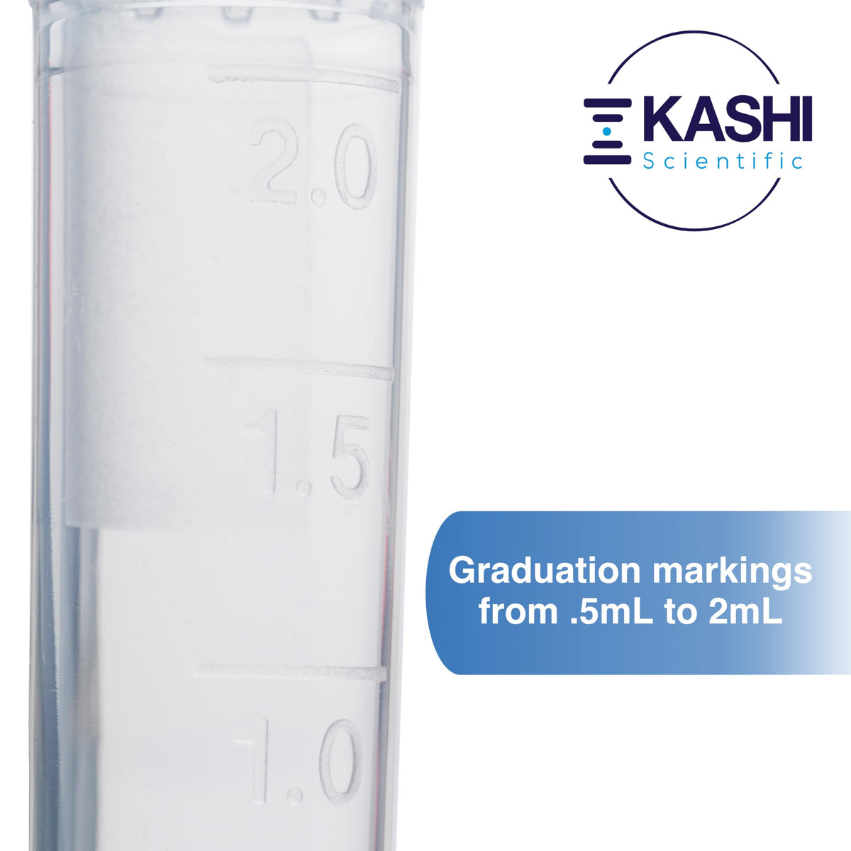 Kashi Scientific 50mL Self Standing Centrifuge Tubes with Screw Cap Lid, Lab Grade Polypropylene Plastic, Skirted, Printed Graduation, Write-on Spot [50mL Self-Standing, 500]