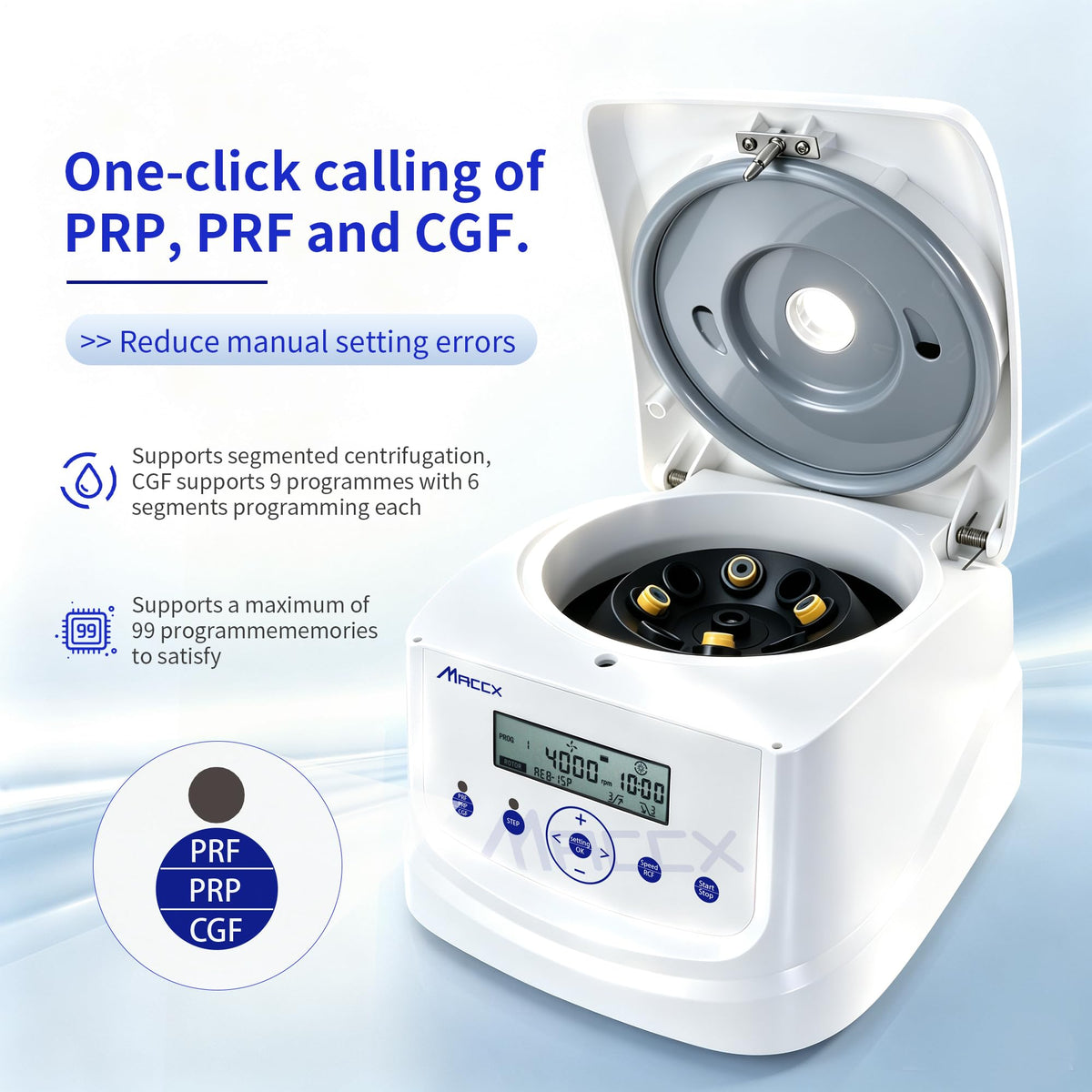 Lab PRP PRF Benchtop Low Speed Centrifuge Machine,300-5000RPM