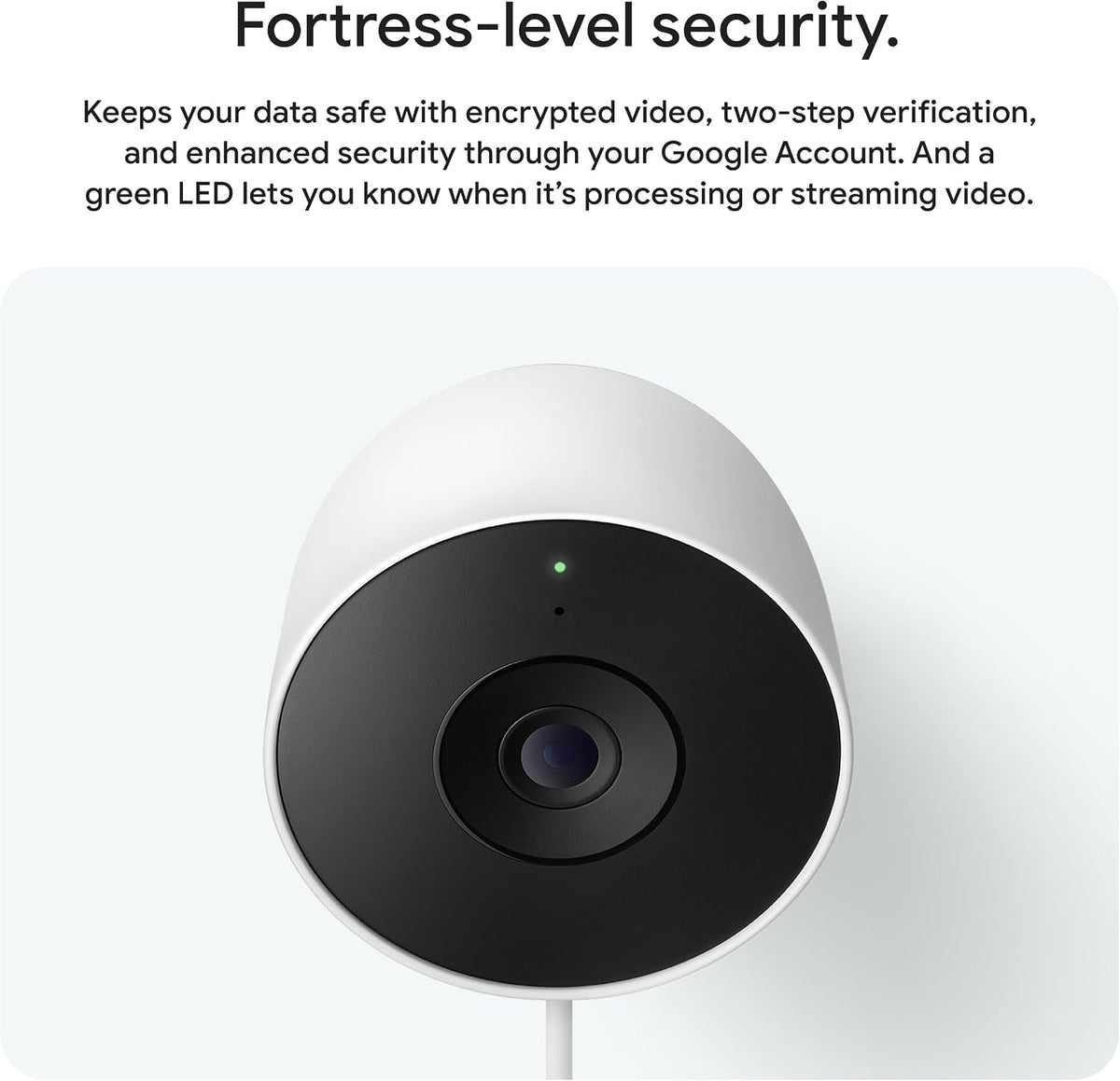 Google Nest Cam Outdoor (Wired, 2nd Gen) - Security Camera - Snow - 2 Pack