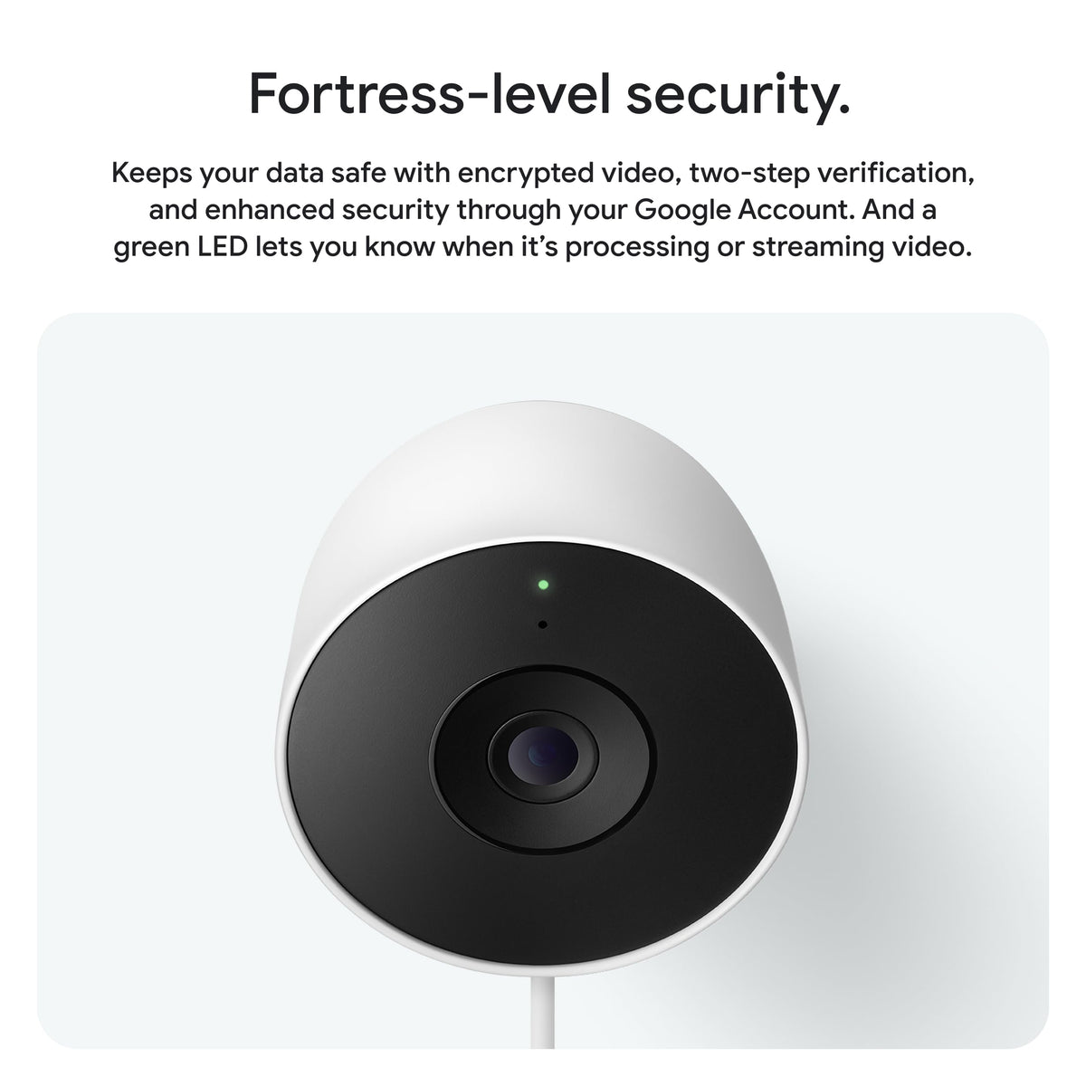 Google Nest Cam Outdoor (Wired, 2nd Gen) - Security Camera - Snow - 2 Pack