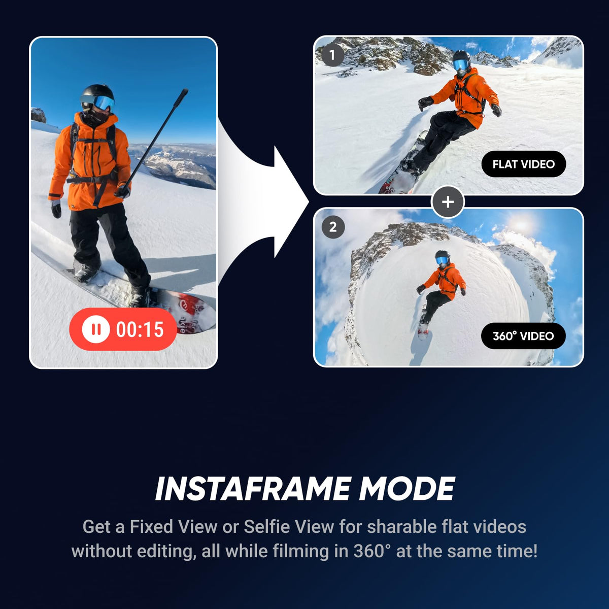 Insta360 X5 - Waterproof 8K 360Â° Action Camera, Leading Low Light, Invisible Selfie Stick Effect, Rugged and Replaceable Lens, 3-Hour Battery, Built-in Wind Guard, Stabilization, Triple AI Chip Design