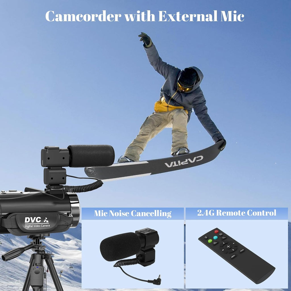 8K Video Camera 48MP UHD WiFi Vlogging Cameras for YouTube with 32GB Card