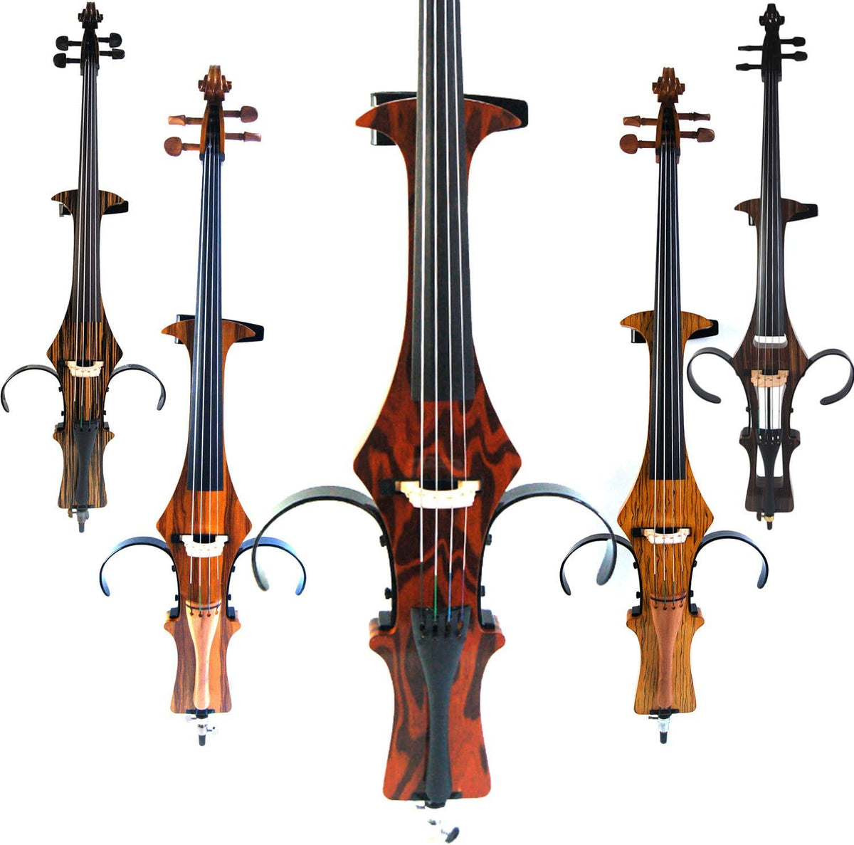 Aliyes Handmade Professional Solid Wood Electric Cello 4/4 Full Size Silent Electric Cello-Wood Grain