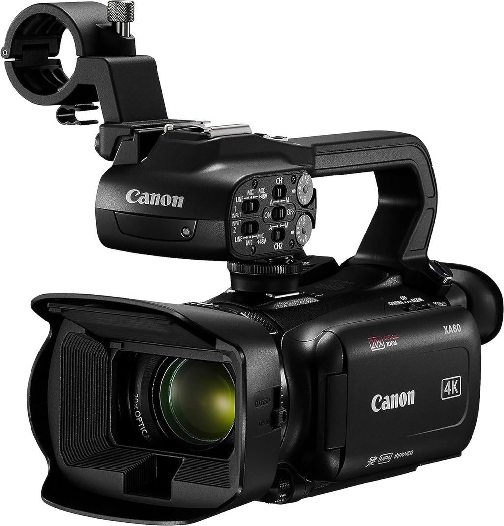 Canon XA60 Professional UHD 4K Camcorder Lens Kit (Black)