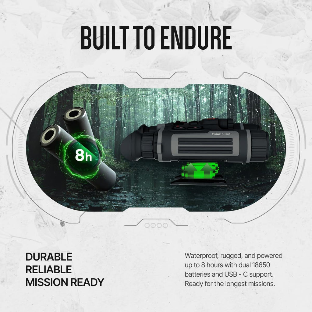 ATN Binox 6 Dual Thermal Imaging Binoculars, 640x512, Laser Rangefinder