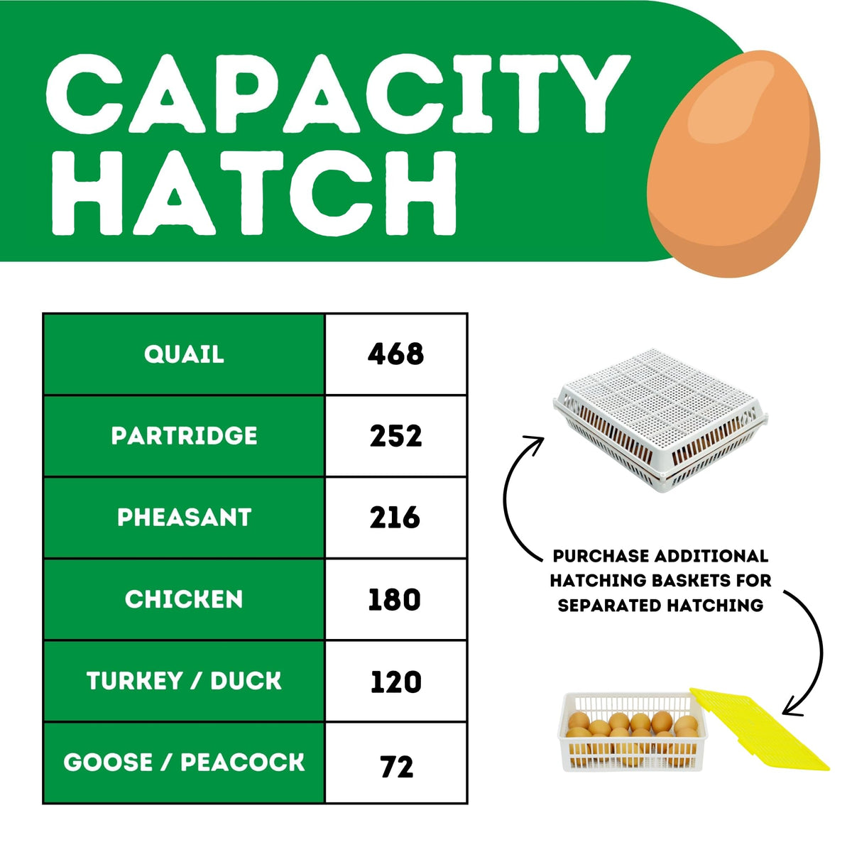 Hatching Time Incubators for Hatching Eggs, CT180SH Egg Setter & Hatcher