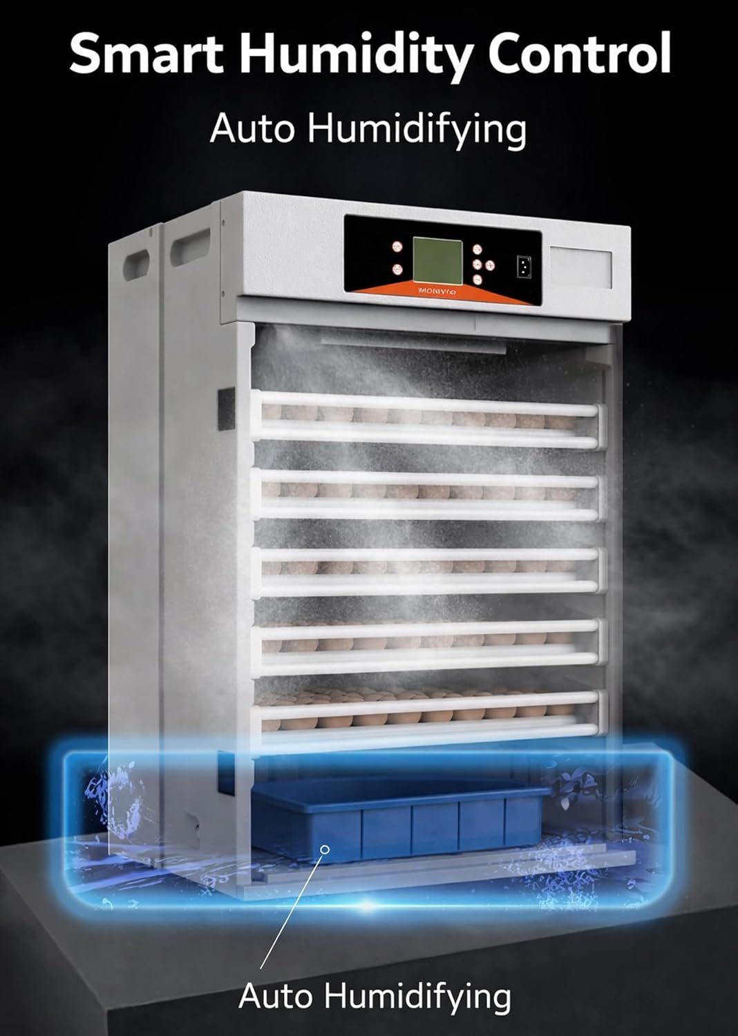 1000 Egg Commercial Cabinet Incubator with Auto Egg Turning, Precise Temperature & Humidity Control, Large Poultry Incubator for Chicken, Duck, Goose & Quail Eggs, Ideal for Large Farms