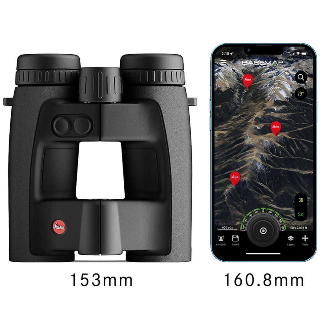 LEICA Geovid Pro 32 Rugged Compact Ergonomic Lightweight Weather-Proof Rangefinder Binoculars for Outdoor, Hunting, Bird Watching, Travel, Olive Green, 10x32