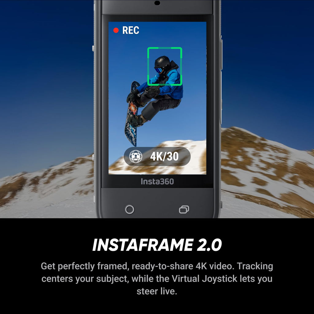 Insta360 X5 - Waterproof 8K 360Â° Action Camera, Leading Low Light, Invisible Selfie Stick Effect, Rugged and Replaceable Lens, 3-Hour Battery, Built-in Wind Guard, Stabilization, Triple AI Chip Design
