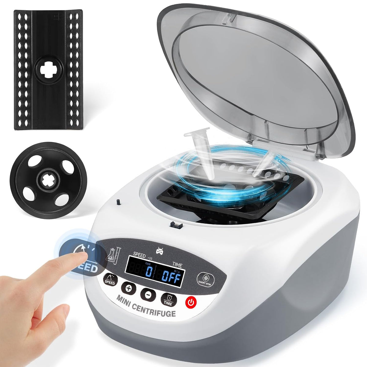 Mxmoonant Mini Centrifuge Machine, 12000RPM Lab Benchtop PCR Centrifuges