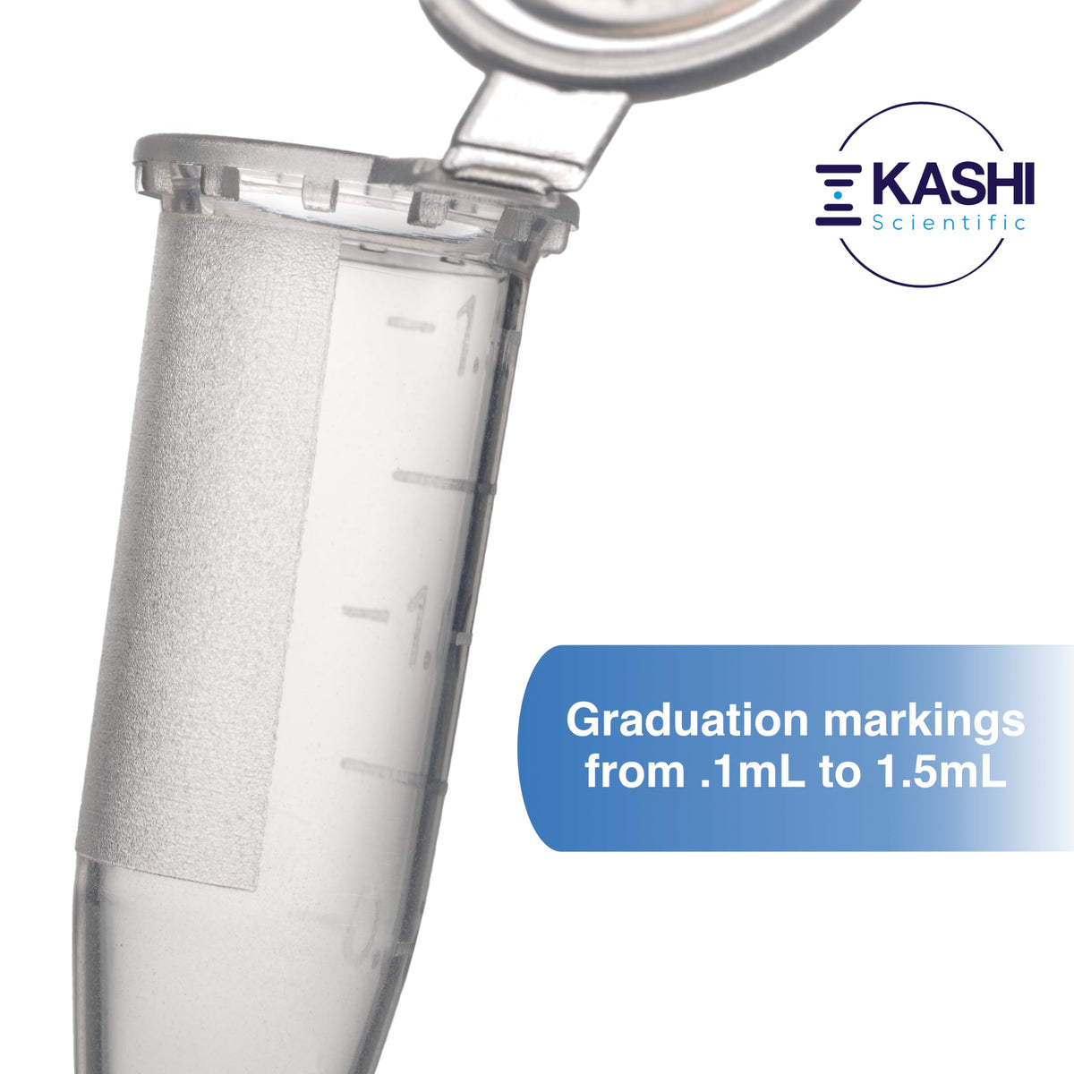 Kashi Scientific 50mL Self Standing Centrifuge Tubes with Screw Cap Lid, Lab Grade Polypropylene Plastic, Skirted, Printed Graduation, Write-on Spot [50mL Self-Standing, 500]