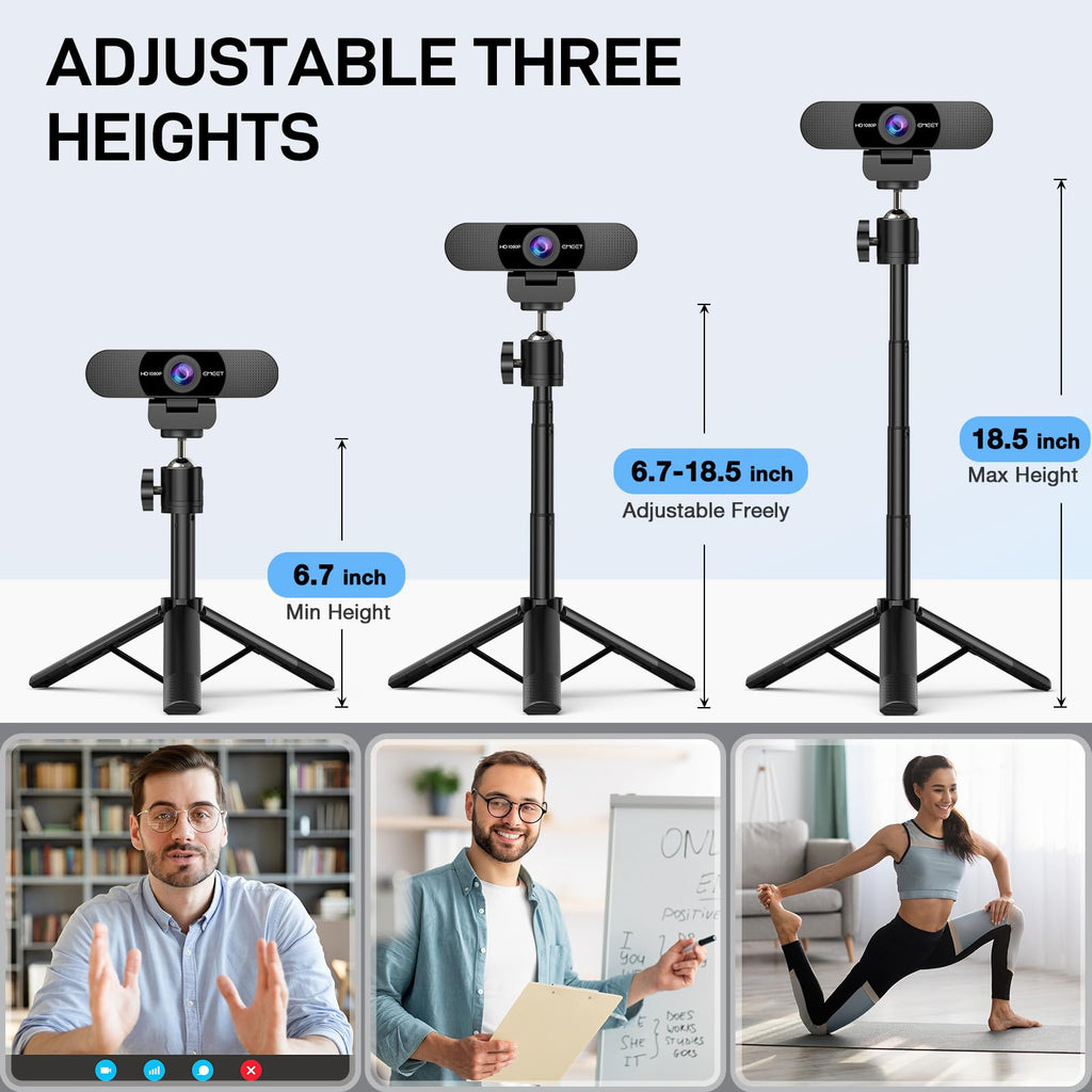 EMEET C960 Ultra 4K Webcam for Mac & PC, 1/1.5" Large Sensor, Metal Body