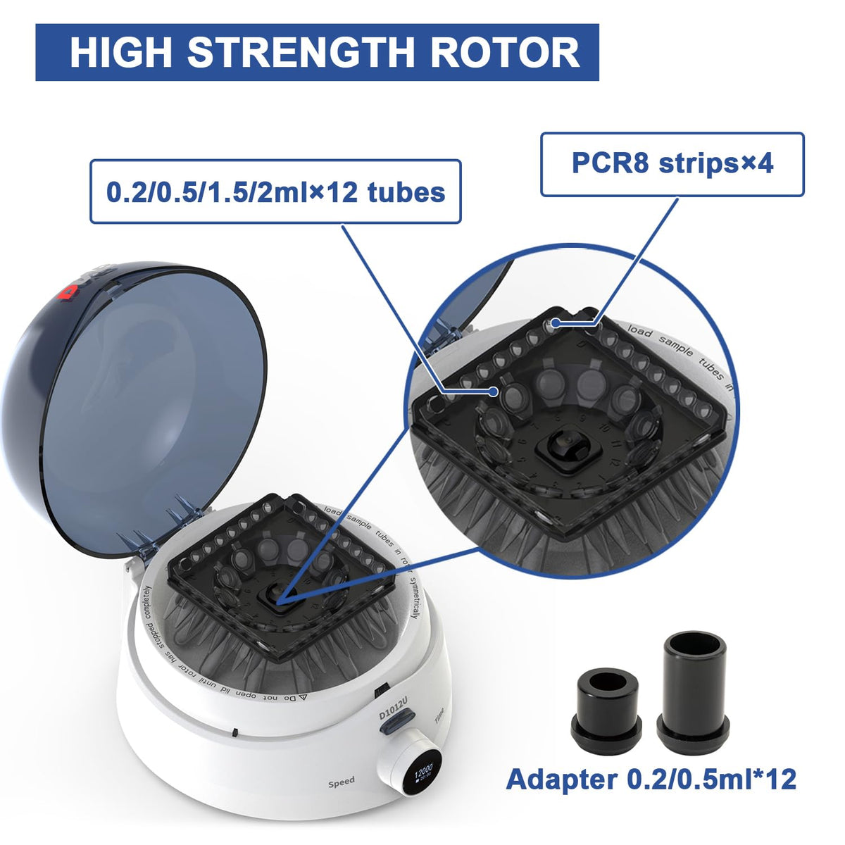 ONiLAB Benchtop mini Centrifuge, 10000RPM, 2-in-1 Rotor