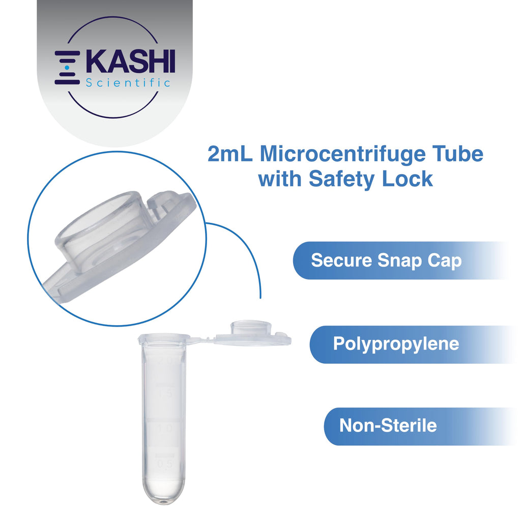 Kashi Scientific 50mL Self Standing Centrifuge Tubes with Screw Cap Lid, Lab Grade Polypropylene Plastic, Skirted, Printed Graduation, Write-on Spot [50mL Self-Standing, 500]