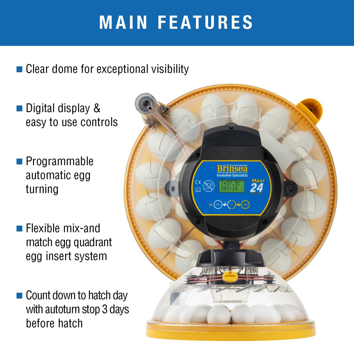 Brinsea Mini II Advance Incubator with Automatic Turner for Hatching 7 Eggs