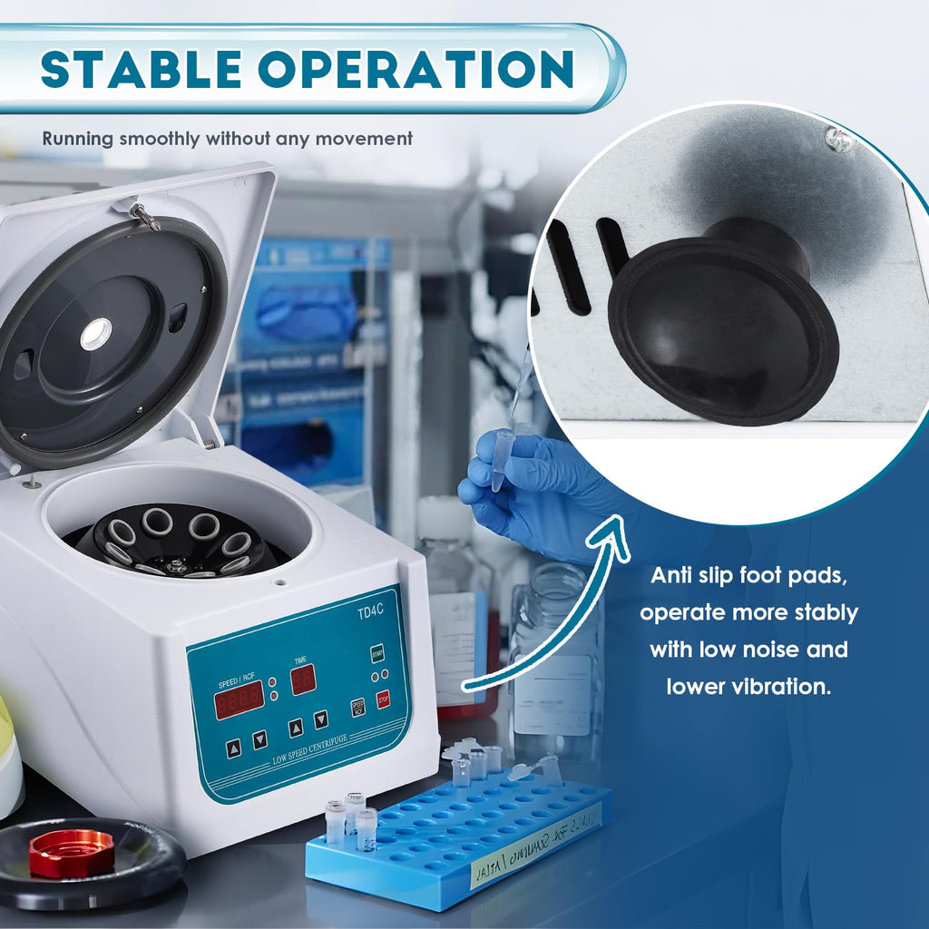 CGOLDENWALL Centrifuge Machine Lab PRP Benchtop Centrifuge 100-4000RPM Low Speed Desktop Centrifuge Machine Timer 1-99min 8x15ml