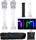 Rockville RTP32W White Totem Light Stand For Inno Spot Pro Lights, 2-Pack