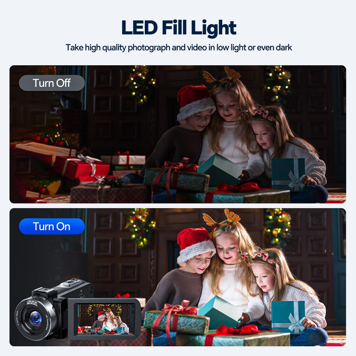 4K Video Camera Camcorder, 42MP Vlogging Camera for YouTube with 32GB SD Card, 2 Batteries, 3" 270Â° Rotating Screen, 18X Digital Zoom, Remote Control, Webcam for Live Streaming