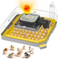 IBKINXX Incubator for Hatching Eggs-48 Egg Capacity, 2026 Newly Upraded Auto Egg Turner & Auto Precision Humidity Control System, 360Â° Clear Viewing for Chicken, Duck and Quail Eggs (Yellow)