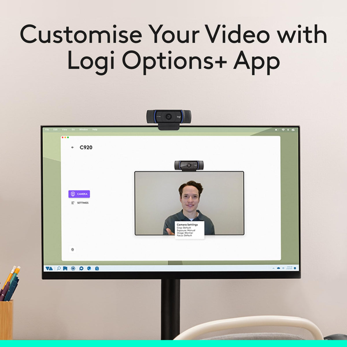 Logitech C922x HD Pro PC Webcam, Full HD 1080p/30fps or 720p/60fps Video, HD Light Correction, Works with Microsoft Teams, Google Meet, Zoom, Nintendo Switch 2âs new GameChat mode, Mac/Tablet- Black