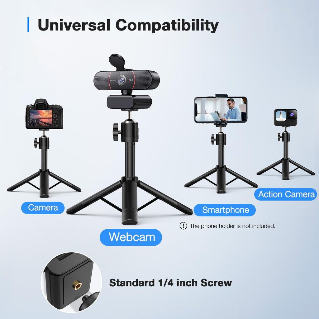 EMEET C960 Ultra 4K Webcam for Mac & PC, 1/1.5" Large Sensor, Metal Body