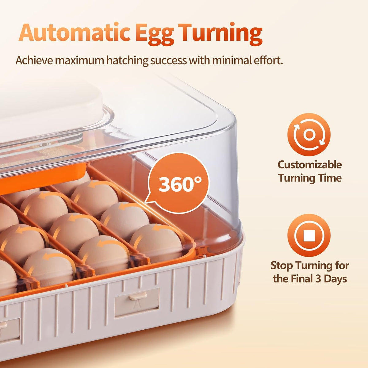SmarketBuy 56 Egg Incubators for Hatching Eggs, Automatic Egg Turning and Humidity Temperature Control, Egg Candler, 360Â° Viewing Incubator for Hatching Chicken, Ducks, Goose, Quail