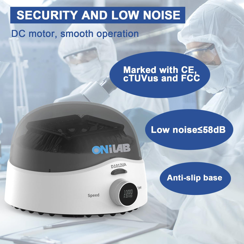 ONiLAB Benchtop mini Centrifuge, 10000RPM, 2-in-1 Rotor